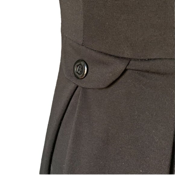 EVE LAVOIE - Asymmetrical short sleeveless dress black and burgundy  horse print - Picture 3 of 12